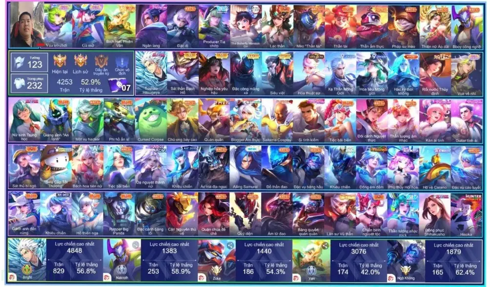 Acc LQ Free Trắng Thông Tin