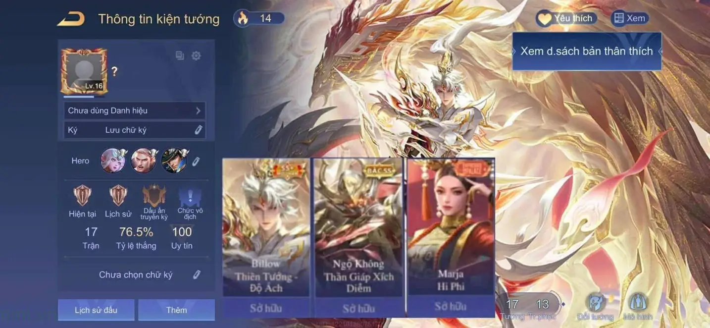 Chiến Lược Sở Hữu Acc Full Tướng