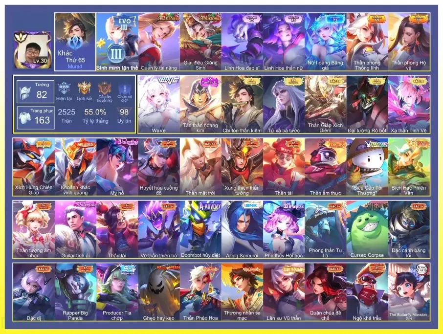 Danh Sách Nick Liên Quân Free Garena