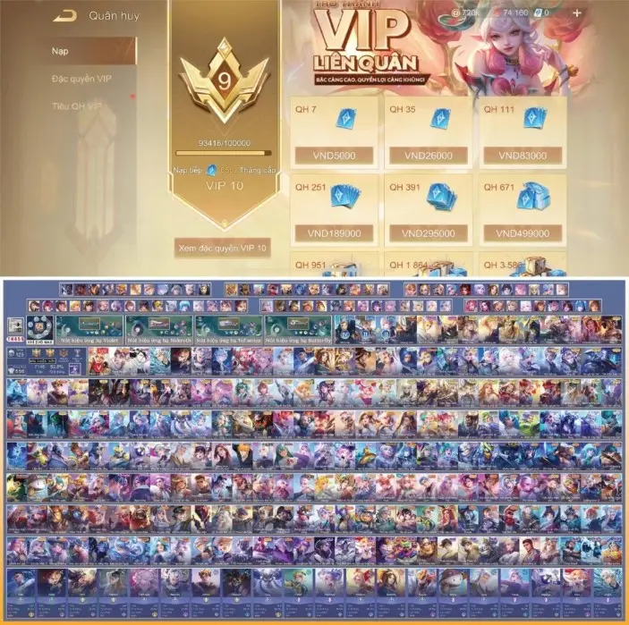 Nhận Acc Liên Quân Miễn Phí Full Skin