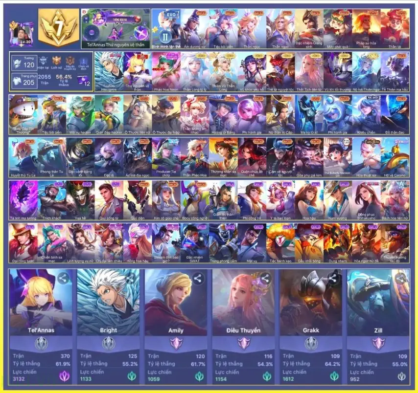 nick liên quân free garena
