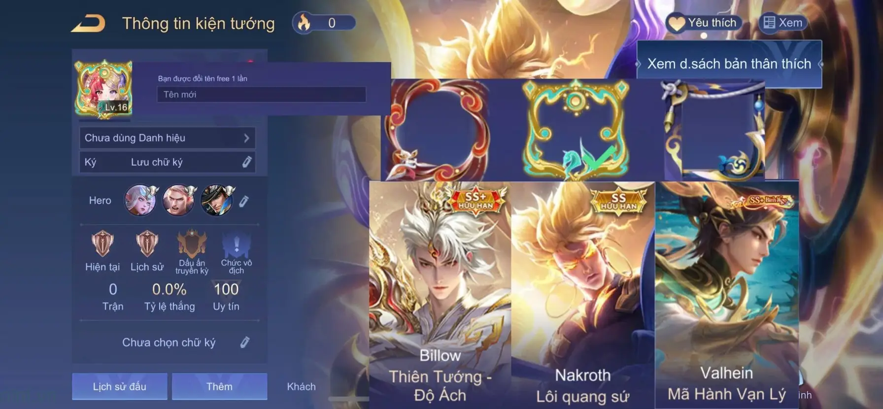 Random Acc Liên Quân Free