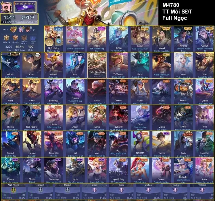 Shop Acc Liên Quân 10k