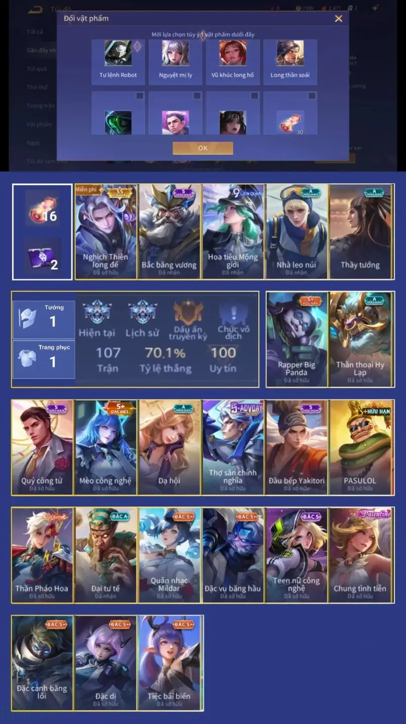 Shop Acc LQ 0k Thực Tế