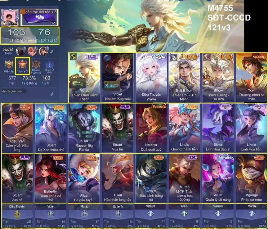 Shop Nhận Nick Miễn Phí Liên Quân