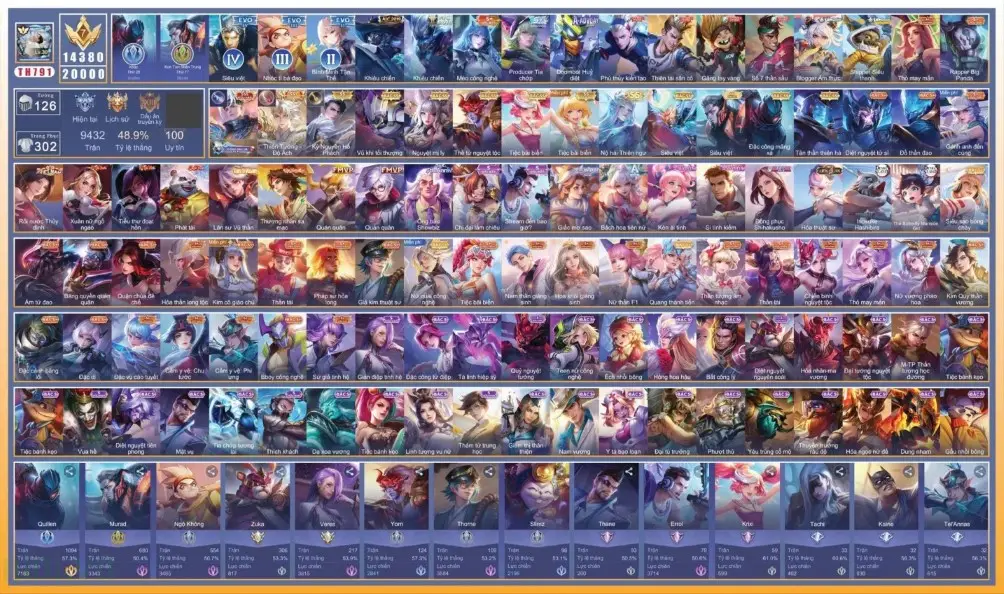 Tặng Acc LQ Riêng Trắng Thông Tin